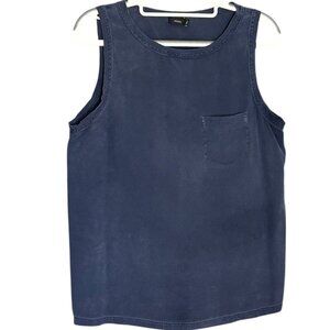 100% Vintage Silk Joseph Navy Sleeveless Tank | Size small